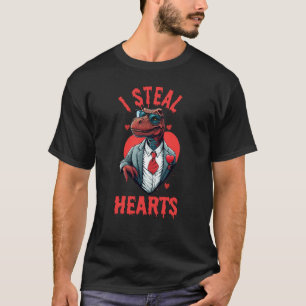 Alla hjärtans dag Dinosaur I Steal Hearts Boys Man T Shirt