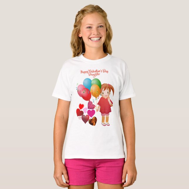 Alla hjärtans dag Dottoblegeringar Hearts Cute T Shirt (Hel framsida)