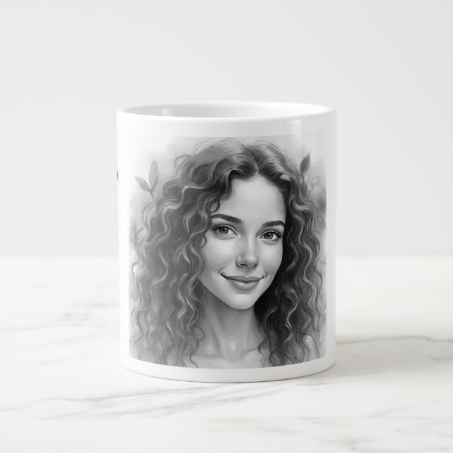 Alla hjärtans dag, du är den saknade biten jumbo mugg (Framsidan)