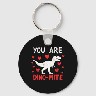 Alla hjärtans dag Du är Dino-mite Rolig Dinosaurie Nyckelring