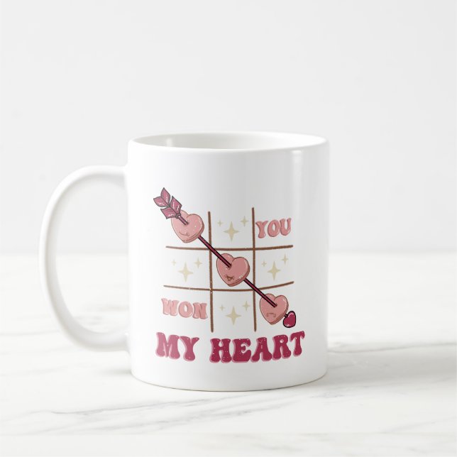 Alla hjärtans dag Du Vann Mitt Hjärta Kaffemugg (Vänster)
