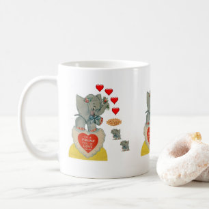 Alla hjärtans dag Elefantmuggar Kaffemugg