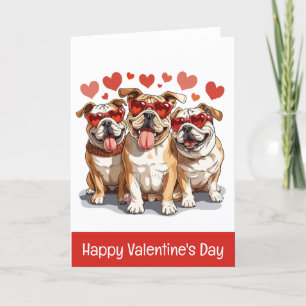 Alla hjärtans dag English Bulldog Helgkort
