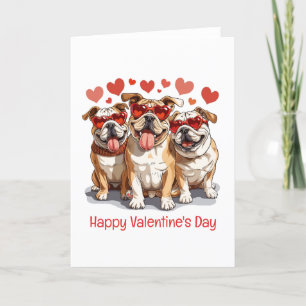 Alla hjärtans dag English Bulldog Helgkort