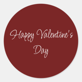 Alla hjärtans dag - enkelt skript i Eleganten Red Runt Klistermärke