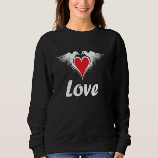 Alla hjärtans dag Fåglar bildar hjärtform Make Wif T Shirt