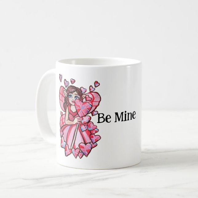 Alla hjärtans dag Fairy Kaffemugg (Framsida vänster)