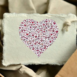 Alla hjärtans dag-färgade kärlek-hjärtedekaler hjärtformat klistermärke