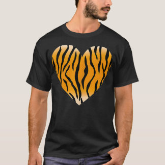 Alla hjärtans dag Fashionable Tiger Rand Mönster H T Shirt