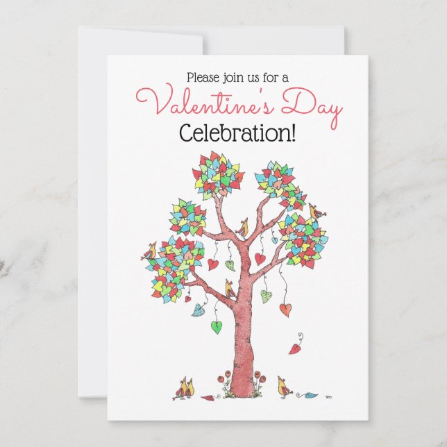 Alla hjärtans dag-fest inbjudningar (Framsida)