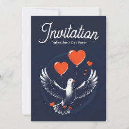 Alla hjärtans dag-festinbjudan med QR-kod Inbjudningar