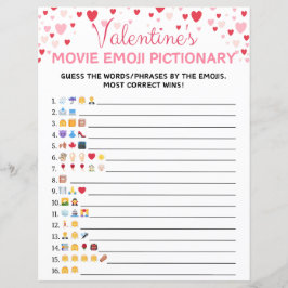 Alla hjärtans dag Film Emoji Pictionary-spel