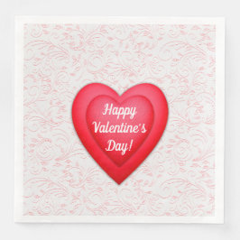 Alla hjärtans dag Finare Red Hearts Pappersservett