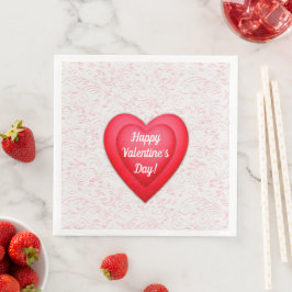 Alla hjärtans dag Finare Red Hearts Pappersservett