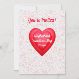 Alla hjärtans dag Finare Red Hearts Personlig Inbjudningar