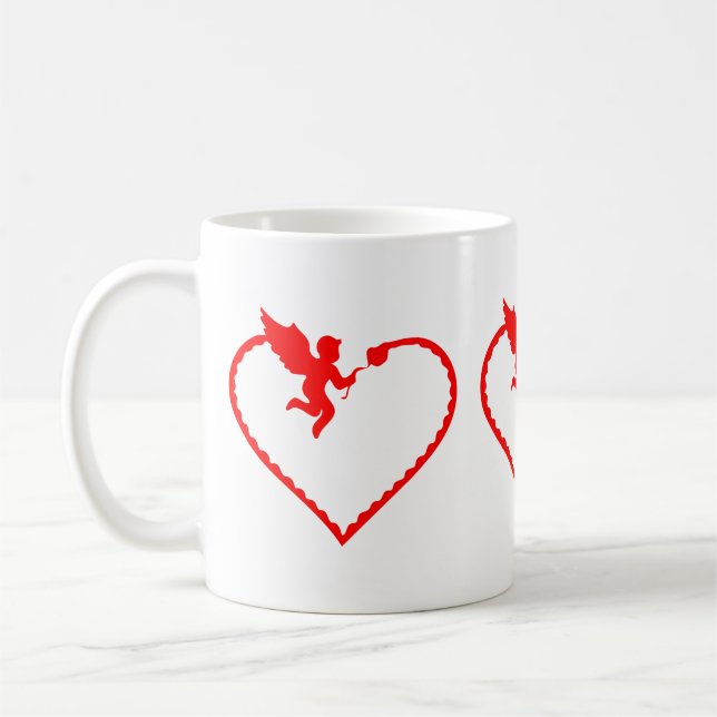Alla hjärtans dag firande i Kärlek Kaffemugg (Vänster)