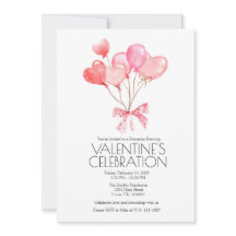 Alla hjärtans dag, Firande, inbjudan 5 x 7 Inbjuda