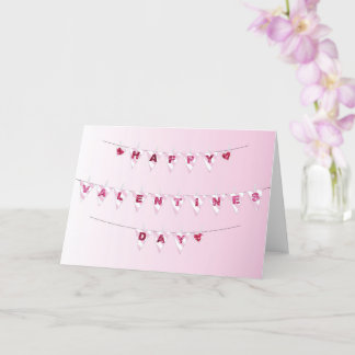 Alla hjärtans dag-Flaggor - Viktat hälsningskort Kort