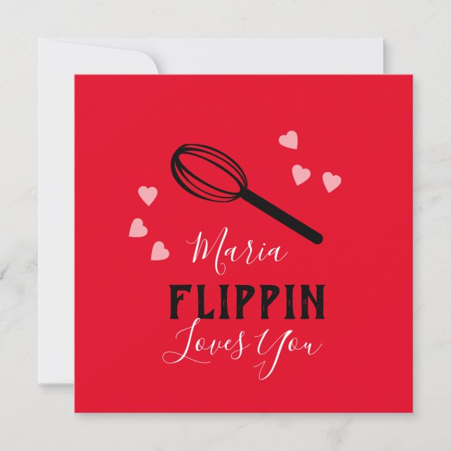 Alla hjärtans dag Flippin Loves You Hearts Bagare (Framsida)