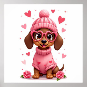 Alla hjärtans dag födelsedagens hund kärlek liv poster