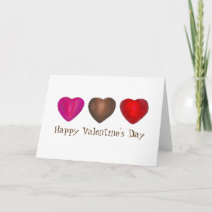 Alla hjärtans dag Foil Wrapped Chocolate Hearts Helgkort