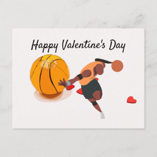 Alla hjärtans dag för Basketball Player med kärlek Helg Vykort