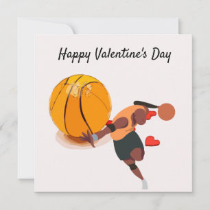 Alla hjärtans dag för Basketball Player med kärlek Julkort