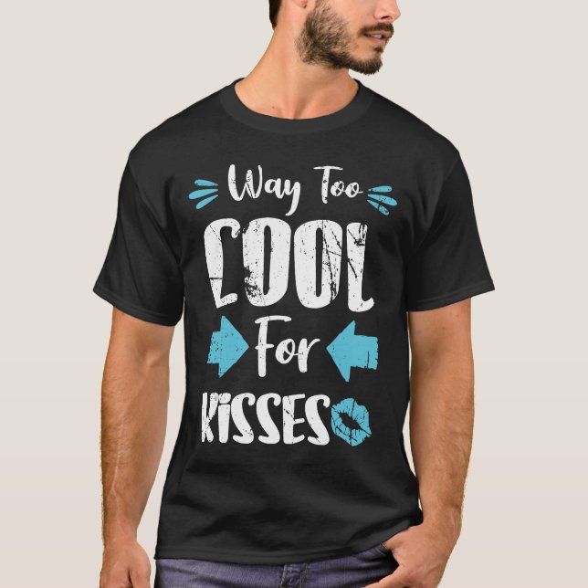 Alla hjärtans dag för Coola för Kisses T Shirt (Framsida)