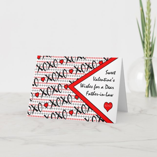 Alla hjärtans dag för Far in Law, XOXO Design Helgkort (Framsida)