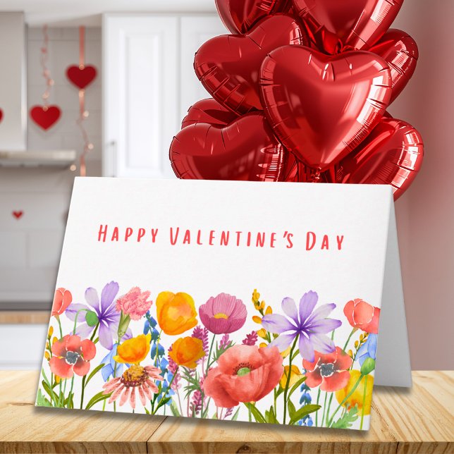 Alla hjärtans dag för honom - Romantiska blommor H Kort (Skapare uppladdad)