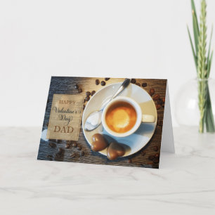 Alla hjärtans dag för Pappa Masculine Coffee Theme Helgkort