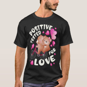 Alla hjärtans dag för par björnar med cykel t shirt