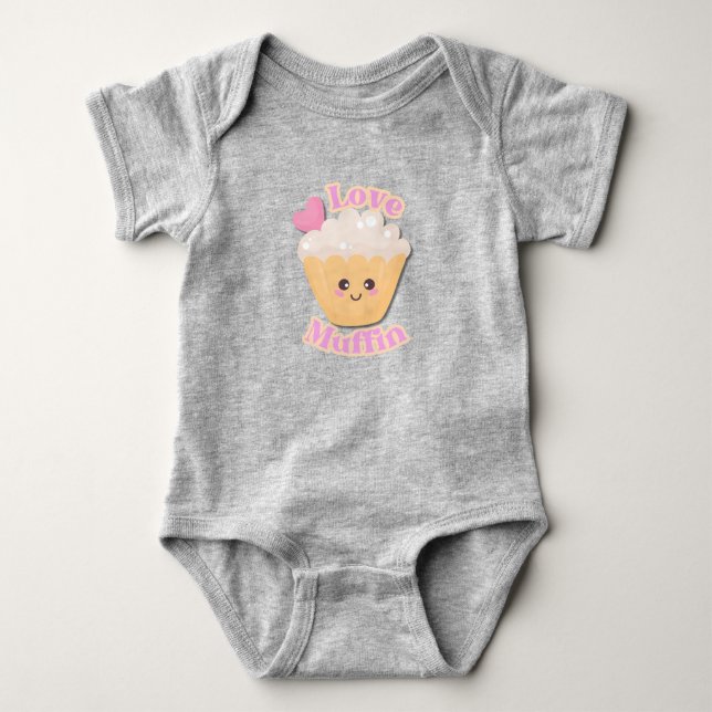 Alla hjärtans dag förskjuts för Baby | Kärlek Muff T Shirt (Framsida)