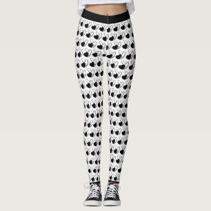 Alla hjärtans dag förvrängda lutade hjärtan leggings