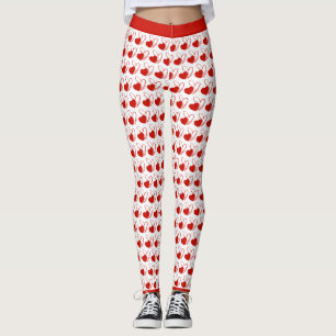 Alla hjärtans dag förvrängda lutade hjärtan leggings