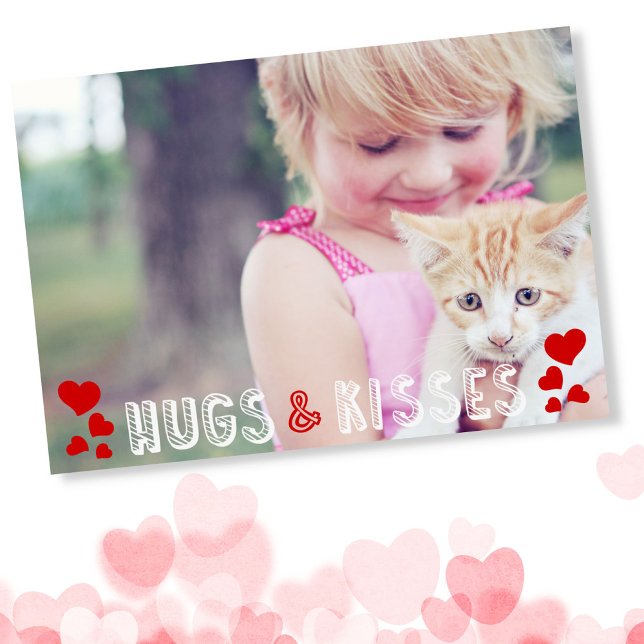 Alla hjärtans dag Foto Cute XO Hearts Classroom Inbjudningar (Skapare uppladdad)