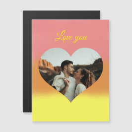 Alla hjärtans dag Foto Heart Magnetisk Inbjudningskort