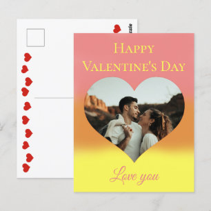 Alla hjärtans dag Foto Heart Vykort