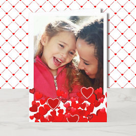 Alla hjärtans dag-fotokort för mamma Hearts Helgkort