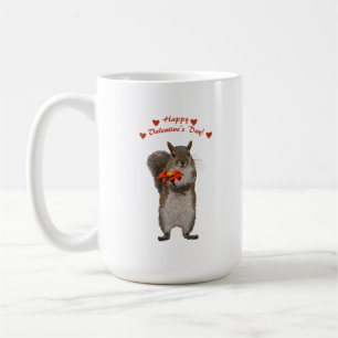 Alla hjärtans dag från gullig ekorre kaffemugg