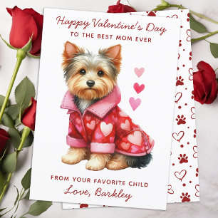 Alla hjärtans dag från Hund Yorkshire Terrier Julkort