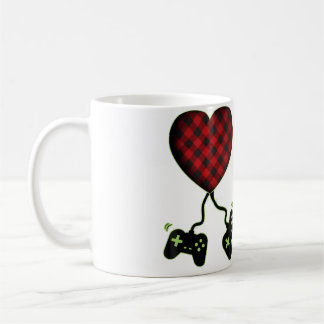 Alla hjärtans dag Gamer Älskare För Och Pojkar Kaffemugg