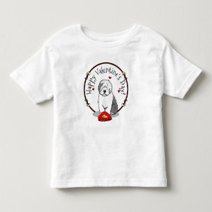 Alla hjärtans dag Gamla engelska Sheepdog Grått 1 T Shirt