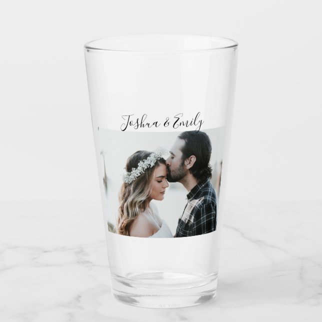 Alla hjärtans dag-gåva par Photo Beer Glass Glaskopp (Framsida)