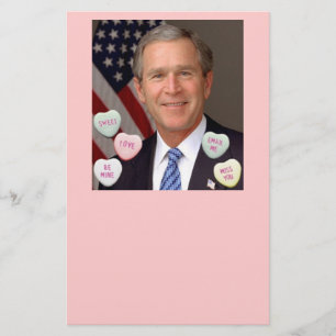 Alla hjärtans dag George Bush Brevpapper