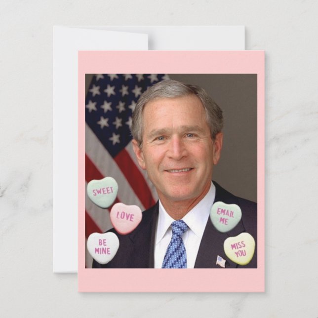 Alla hjärtans dag George Bush Julkort (Framsida)