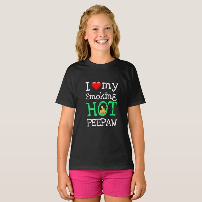 Alla hjärtans dag ger IDEA RÖKNING HETT PEEPAW T Shirt (Hel framsida)