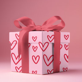 Alla hjärtans dag ger Kärlek Red Hearts Presentpapper