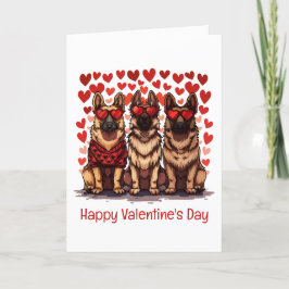 Alla hjärtans dag German Shepherd Hundar Helgkort