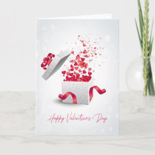 Alla hjärtans dag - "Gift box of Hearts" - Anpassn Helgkort